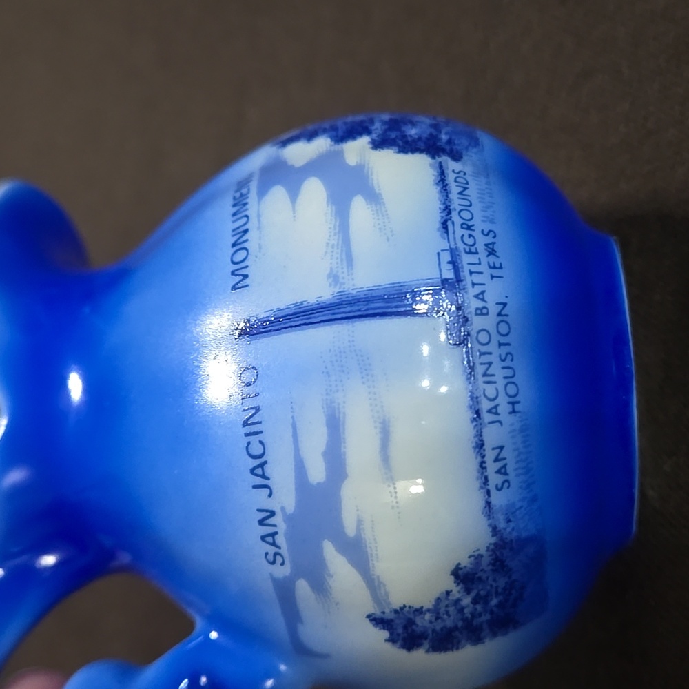 Vintage Souvenir Pitcher San Jacinto Monument U.S.S. Battleship Texas Houston - Picture 3 of 6